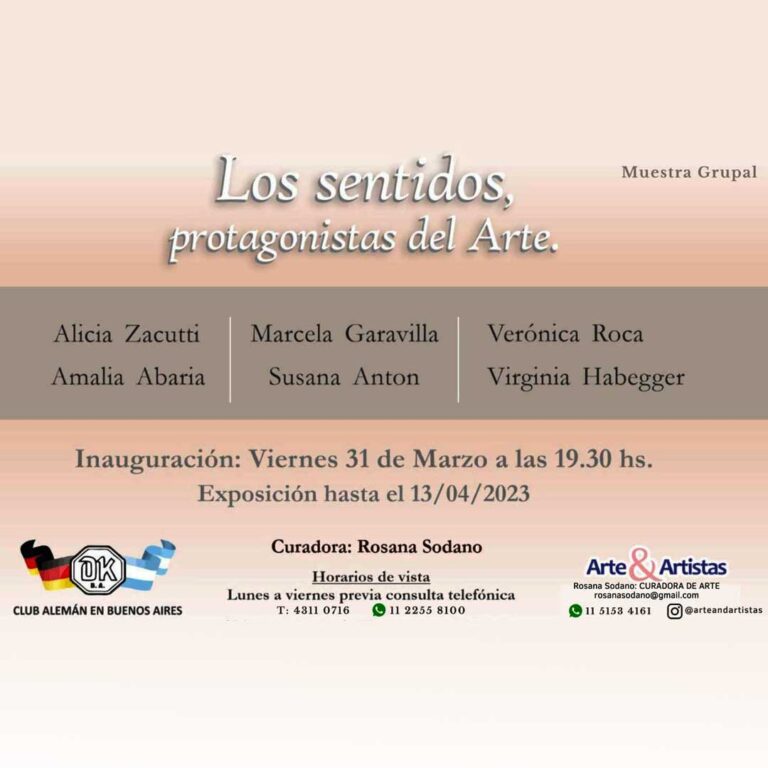 Lee más sobre el artículo Vernissage de la muestra colectiva: «Los Sentidos, Protagonistas del Arte»