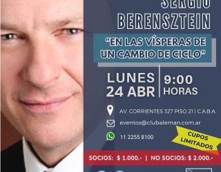 Retomamos el ciclo Desayunos Políticos con Sergio Berensztein