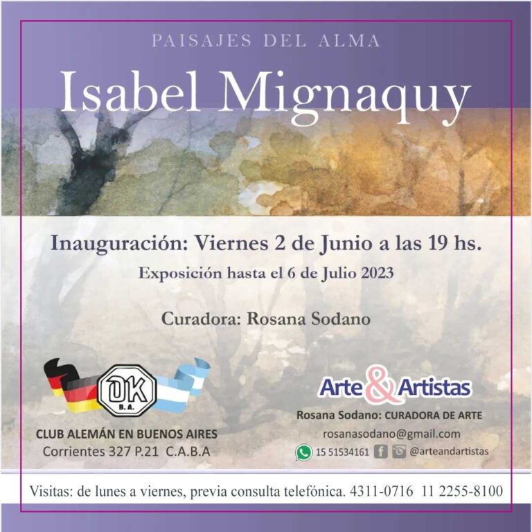 Lee más sobre el artículo Vernissage «Paisajes del Alma» de Isabel Mignaquy