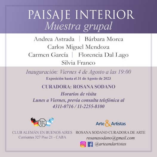 Lee más sobre el artículo Vernissage «Paisaje Interior» – muestra grupal