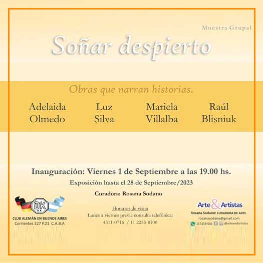 Lee más sobre el artículo Vernissage «Soñar Despierto» – muestra grupal