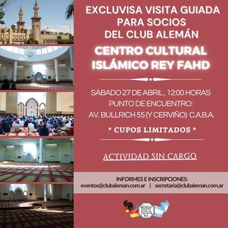 Lee más sobre el artículo Visita guiada al Centro Cultural Islámico Rey Fahd