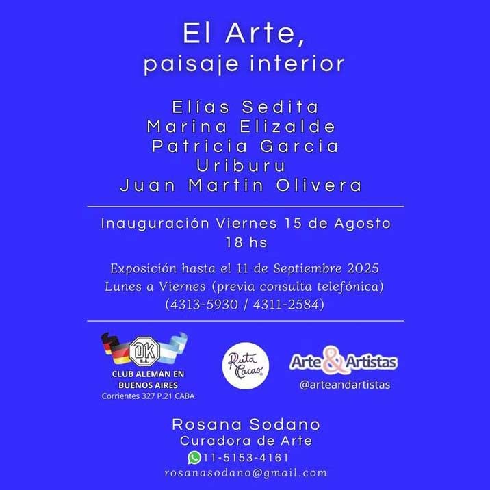 Lee más sobre el artículo Vernissage – Agosto 2025: El arte, paisaje interior.