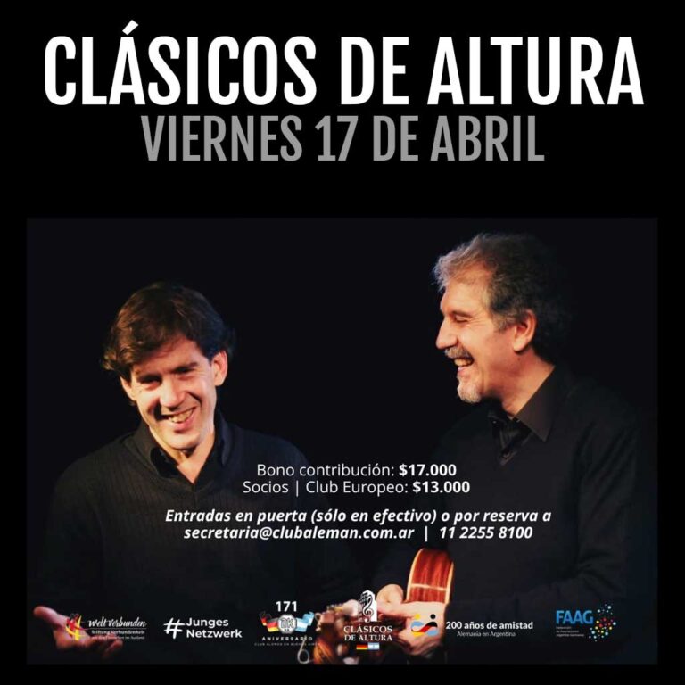 Lee más sobre el artículo Nuevo concierto del ciclo “Clásicos de altura” – Abril